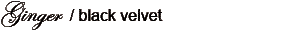 Ginger / black velvet